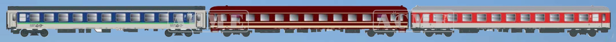 ACME 55356 - H0 - 3-tlg. Set Schlafwagen European Sleeper, Ep. VI - Set 2